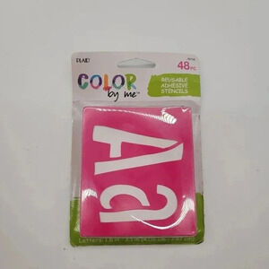 Plaid Color by Me Reusable Adhesive Stencils 48 Pcs 1.6" Shirts Denim Banners